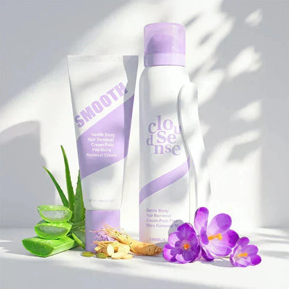 🧴 Imprescindible de Verano 🤩¡Ahora 50% DESCUENTO! 💖 Crema Depilatoria Suave e Indolora para Piel Sensible, ¡Di Adiós al Vello No Deseado Sin Dolor! 👋