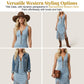 Vestido Slim Sin Mangas con Flecos Estilo Western Retro