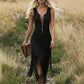Vestido Slim Sin Mangas con Flecos Estilo Western Retro