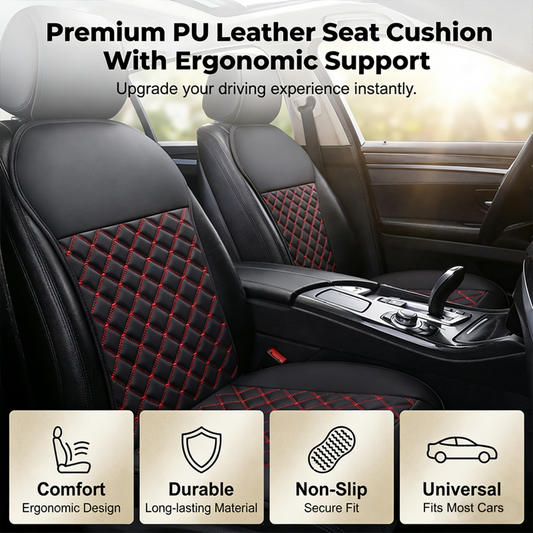 ⏳50% DTO⏰Cojín Universal de Cuero Sintético PU para Asiento de Coche🚗💺