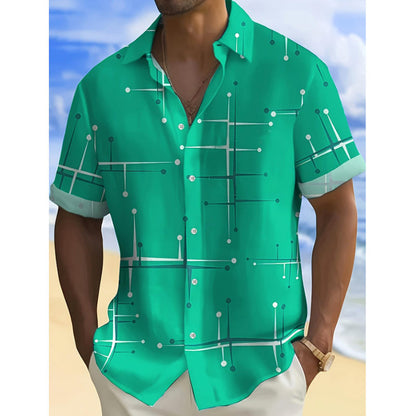 👔 📐 Camisa de Hombre con Estampado Geométrico de Corte Holgado – 2026 SALE — ¡Más de 36.200 vendidos!