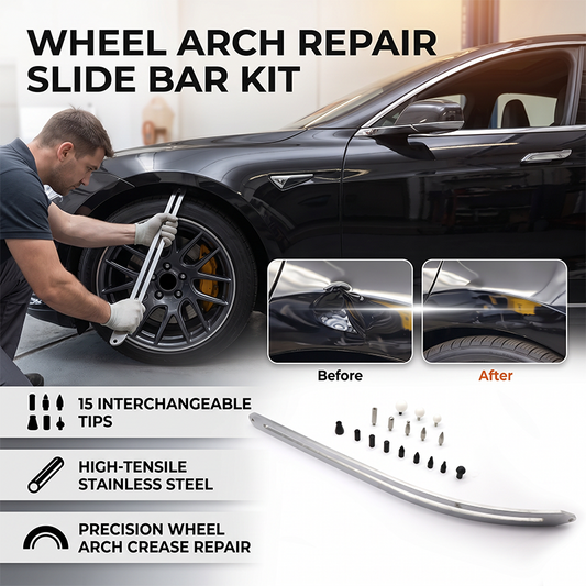 🔥🎁 ¡50% DESCUENTO! Kit de Barras Deslizantes para Restauración de Paso de Rueda – Acero Inoxidable Profesional con Cabezales Intercambiables 🚗✨
