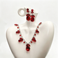 🌸💫 ¡50% DESCUENTO! 💎 Conjunto de Collar y Pendientes Tulipa – Pétalos Delicados, Brillo Deslumbrante