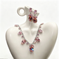 🌸💫 ¡50% DESCUENTO! 💎 Conjunto de Collar y Pendientes Tulipa – Pétalos Delicados, Brillo Deslumbrante
