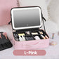 💝 Neceser de Maquillaje Portátil con Espejo LED – Luz Natural, Compartimentos Ajustables y Recargable ✨