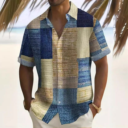👔 ¡50% DESCUENTO POR TIEMPO LIMITADO! ✨ Camisa de Hombre con Patrón en Contraste – Camisa Casual para el Día a Día 🌿