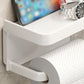 🚿 Portarrollos de Baño con Estante de Almacenamiento – Sin Taladro, Impermeable y Multifunción ✨