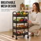 🛒 Carrito de Almacenamiento Móvil Multiusos – 3/4 Niveles, Rejilla Metálica y Ruedas – Compacto y Versátil para Cocina, Baño y Oficina ✨