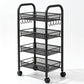 🛒 Carrito de Almacenamiento Móvil Multiusos – 3/4 Niveles, Rejilla Metálica y Ruedas – Compacto y Versátil para Cocina, Baño y Oficina ✨