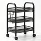 🛒 Carrito de Almacenamiento Móvil Multiusos – 3/4 Niveles, Rejilla Metálica y Ruedas – Compacto y Versátil para Cocina, Baño y Oficina ✨