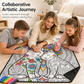 🎨 Manta para Colorear DIY para Niños – Franela Lavable, Diseños Creativos y Diversión en Familia