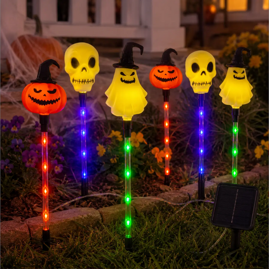 Luces de Estaca de Calabaza de Halloween Impermeables