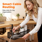 🔌 ¡50% de descuento! Bandeja organizadora de cables bajo escritorio con abrazaderas