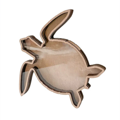 🎉 Venta 2026 — ¡Más de 15.300 vendidos! 🐢 Caja Organizadora de Madera con Diseño de Tortuga Marina ✨