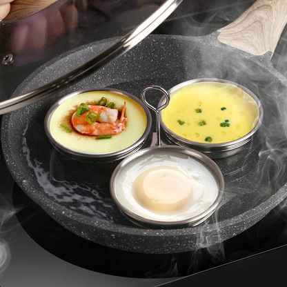🎁 ¡REBAJAS CALIENTES 50% DE DESCUENTO! 🥚 Cocina de huevos de acero inoxidable 304 – Modelo premium de calidad alimentaria, marco resistente para moldes y fácil de desmoldar ✨
