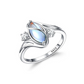 Anillo Ovalado Geométrico con Detalles de Circonia