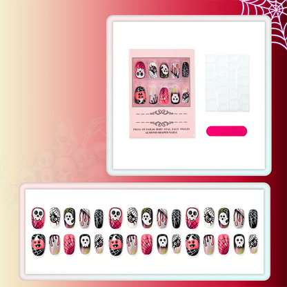 📢📢 ¡50% DE DESCUENTO! ⏰ 30 uds. 🎃 Set de Uñas Postizas de Halloween