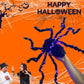 Adorno en Forma de Araña Negra de Halloween con Luces