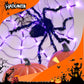 Adorno en Forma de Araña Negra de Halloween con Luces