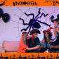 Adorno en Forma de Araña Negra de Halloween con Luces