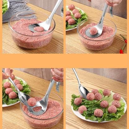 🥳¡Cuchara para Albóndigas! Antiadherente· recoge y escurre – regalo perfecto. Cocina sin ensuciar – ¡hazte con la tuya! ✅