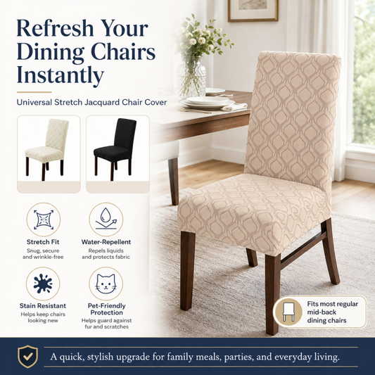 🪑 ¡OFERTA LIMITADA 50% OFF! ✨ Fundas Universales Elásticas para Silla – Resistentes a Manchas· Antideslizantes y Lavables 🏡