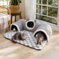 🐱🕳️ ¡TIEMPO LIMITADO 50% DESCUENTO! 🔮 Túnel y Cama de Felpa 3 en 1 para Gatos – Tres Entradas Divertidas· Juguetes Pom-Pom Interactivos y Alfombrilla a Cuadros ✨