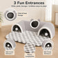 🐱🕳️ ¡TIEMPO LIMITADO 50% DESCUENTO! 🔮 Túnel y Cama de Felpa 3 en 1 para Gatos – Tres Entradas Divertidas· Juguetes Pom-Pom Interactivos y Alfombrilla a Cuadros ✨