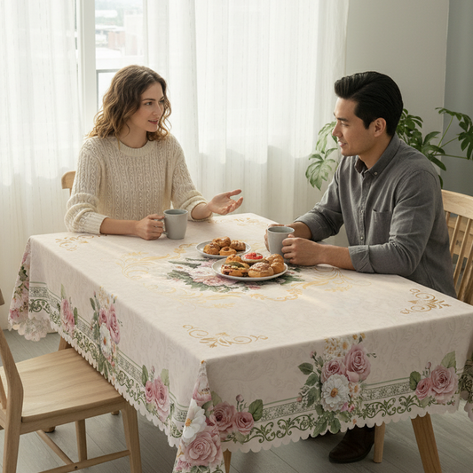 📢📢50% OFF!! ⏰Mantel Impermeable con Estampado Floral para Comedor y Fiestas