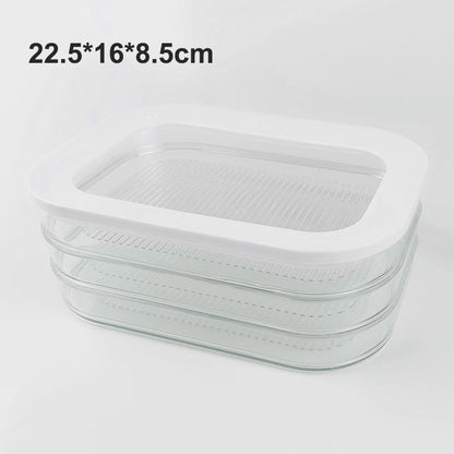 🍱¡50% DE DESCUENTO! 👀 Recipiente Transparente para Nevera con Tapa – Visibilidad Total· Diseño Apilable y 3 Opciones de Tamaño – Organiza tu Nevera Sin Esfuerzo ✨