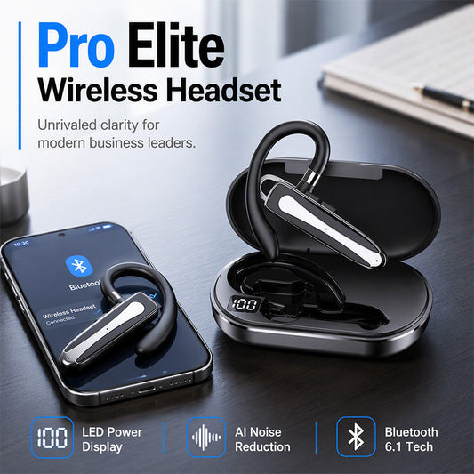 🔊 ¡OFERTA LIMITADA 50% OFF! ✨Auricular Bluetooth Impermeable – Bluetooth 5.1· Reducción de Ruido Doble Mic· Gancho Giratorio 180° ✨
