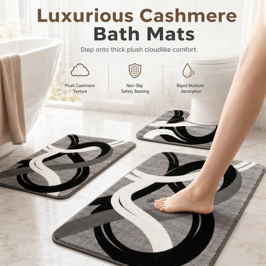 🛁 ¡50% DE DESCUENTO! ✨ Alfombra de Baño Estilo Nórdico Faux Cashmere – Microfibra Ultra Suave de Alta Densidad· Absorción Instantánea y Bordes Reforzados – Lujo y Confort para Tu Baño 🚿