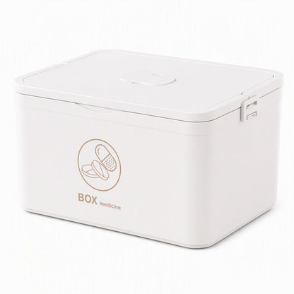 💊 ¡50% DE DESCUENTO! ✨ Caja de Medicamentos de Plástico Grande – Múltiples Compartimentos· Resistente a Golpes y Asa Plegable Segura – Organiza el Botiquín Familiar en un Estuche Portátil 📦