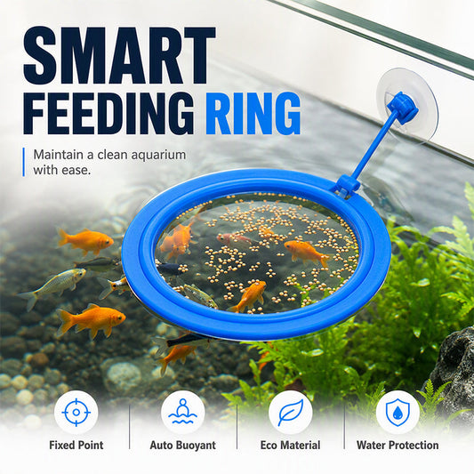 🐠 Anillo Flotante de Alimentación para Peces – Ventosa y Zona de Alimentación de Precisión