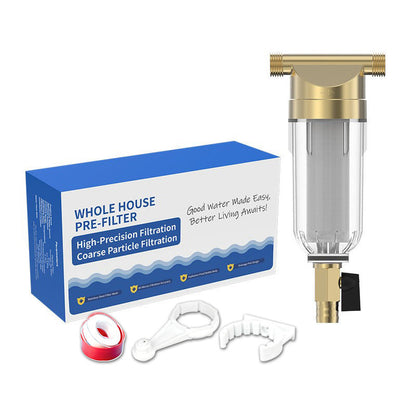 🚰 ¡50% DE DESCUENTO POR TIEMPO LIMITADO! ✨ Prefiltro de Sedimentos para Todo el Hogar — Transparente· Resistente· Fácil Instalación
