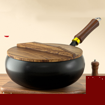 🍲 Olla de Hierro Fundido con Tapa – Cacerola Profunda para Guisos· Sopas y Comidas Familiares