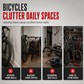 Soporte Plegable para Bicicleta | Doble Barra en U | Aparcamiento Vertical para Bici de Ruta y Montaña