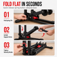 Soporte Plegable para Bicicleta | Doble Barra en U | Aparcamiento Vertical para Bici de Ruta y Montaña