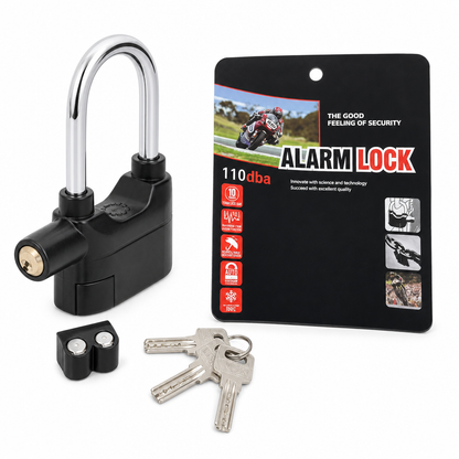 Candado de Alarma Antirrobo de Aleación de Aluminio 70mm – Cerrojo de Seguridad para Almacén· Moto y Bicicleta con Baterías