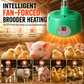🐣 ¡50% de descuento! Calefactor para criadoras con control digital y ventilador · E27