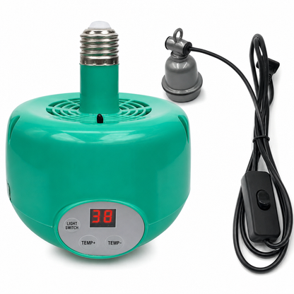 🐣 ¡50% de descuento! Calefactor para criadoras con control digital y ventilador · E27