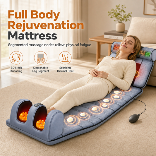 ⏳ Oferta por tiempo limitado ⏰ Colchoneta de masaje eléctrica plegable con calor y vibración