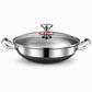 ⏳ Oferta por Tiempo Limitado ⏰ Wok Antiadherente de Acero Inoxidable Grueso con Tapa y Doble Asa – Fondo Plano