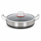 ⏳ Oferta por Tiempo Limitado ⏰ Wok Antiadherente de Acero Inoxidable Grueso con Tapa y Doble Asa – Fondo Plano