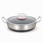 ⏳ Oferta por Tiempo Limitado ⏰ Wok Antiadherente de Acero Inoxidable Grueso con Tapa y Doble Asa – Fondo Plano