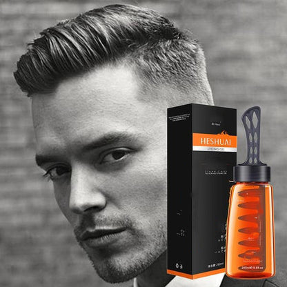 💈 Gel para peinar de 280 ml con peine 2 en 1 · Fijación fuerte y acabado no graso