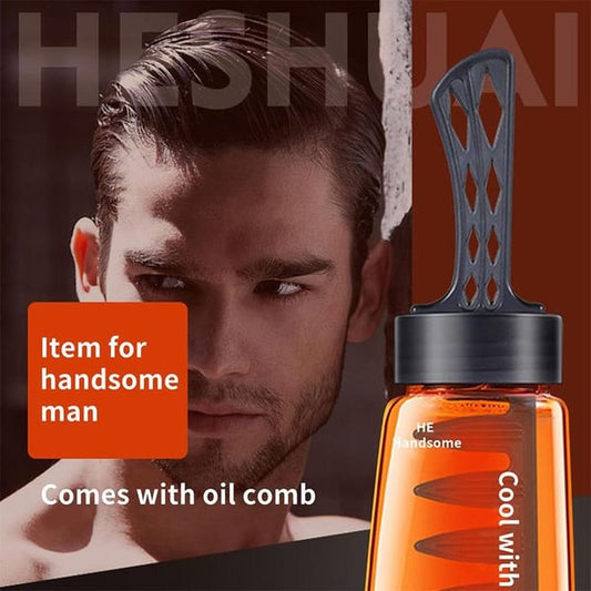 💈 Gel para peinar de 280 ml con peine 2 en 1 · Fijación fuerte y acabado no graso