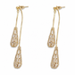 ✨ Pendientes convertibles con piedras brillantes en forma de gota · 1 par