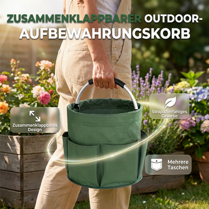 🧺 ¡50 % DE DESCUENTO! 🌿 Cesta portátil y plegable para herramientas de jardín y pícnics