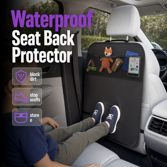 🚗 Protector impermeable para respaldo de asiento de coche · Con o sin bolsillos